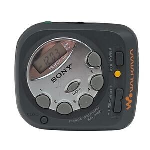 Sony SRF-M35 FM / AM Digital Walkman Radio Portable Tested Works Gray